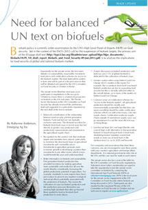 Need for balanced UN text on biofuels - Gafta World April 2013